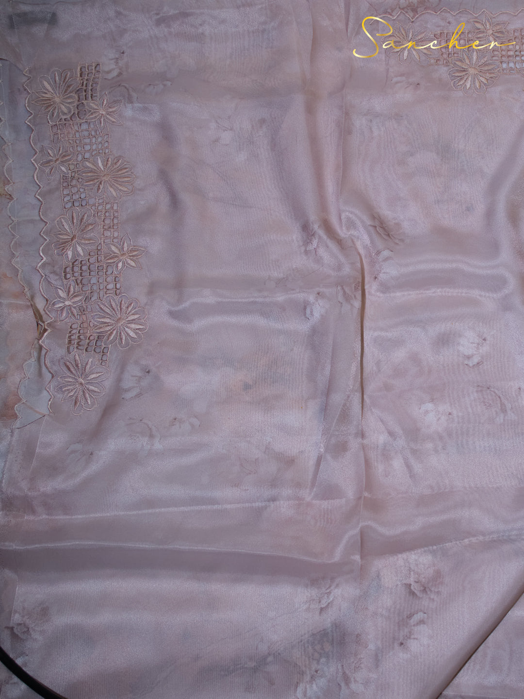 Blush Breeze Satin Silk Saree