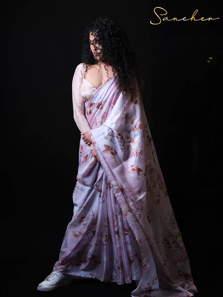 Coastal Charm Premium Satin Silk Saree