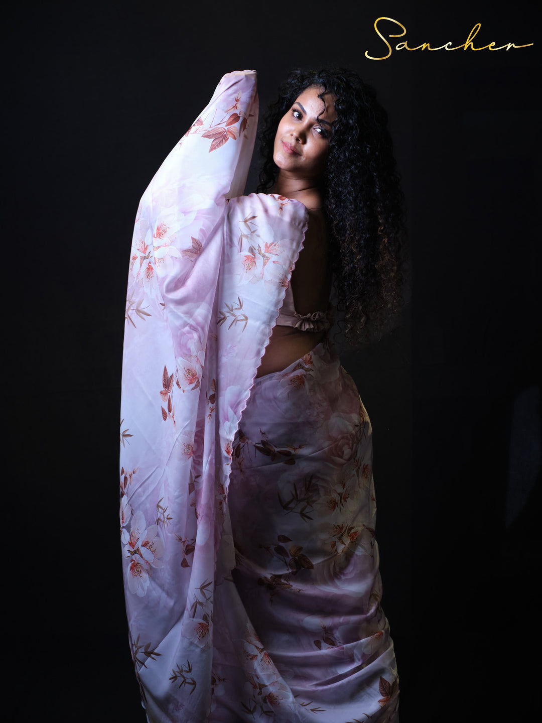 Coastal Charm Premium Satin Silk Saree