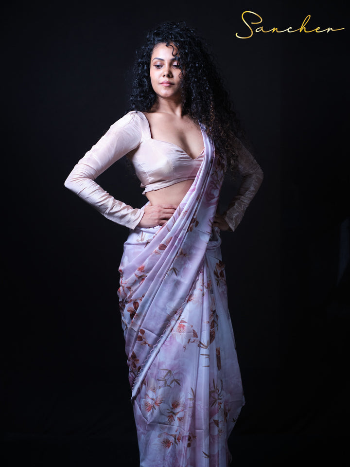 Coastal Charm Premium Satin Silk Saree