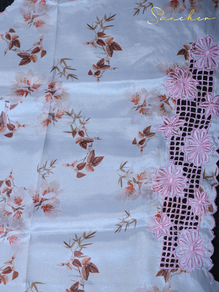 Coastal Charm Premium Satin Silk Saree