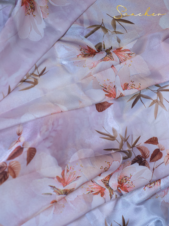 Coastal Charm Premium Satin Silk Saree