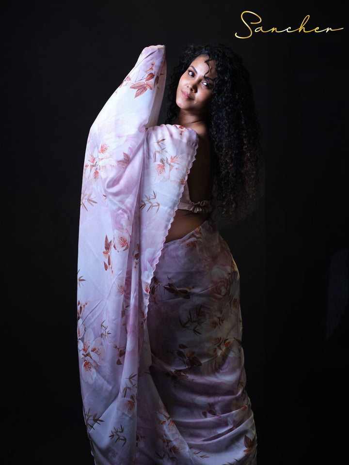 Coastal Charm Premium Satin Silk Saree