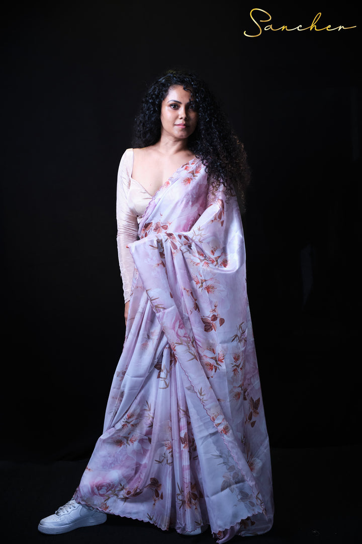 Coastal Charm Premium Satin Silk Saree