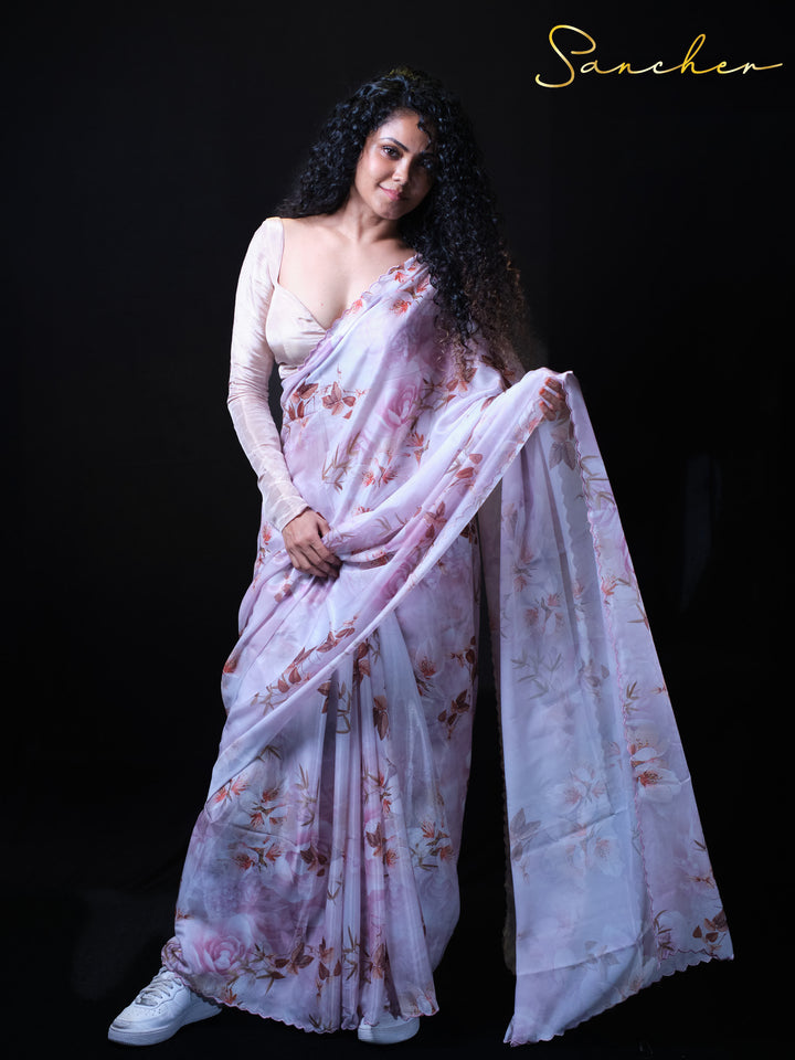 Coastal Charm Premium Satin Silk Saree