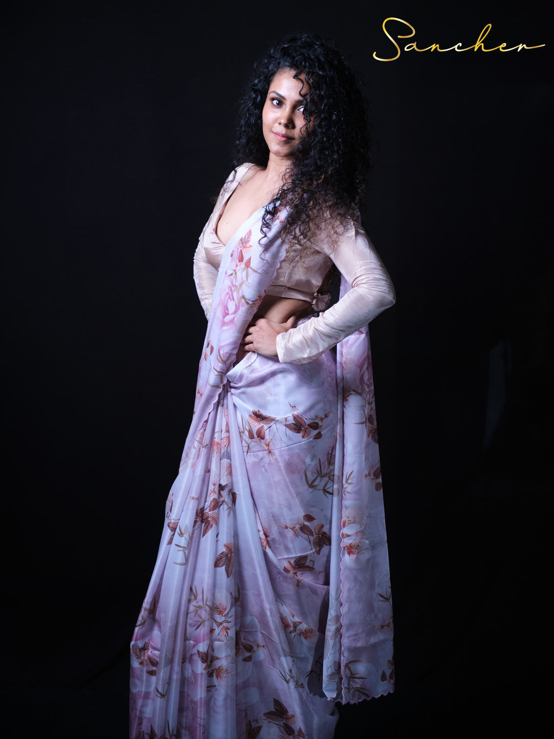 Coastal Charm Premium Satin Silk Saree