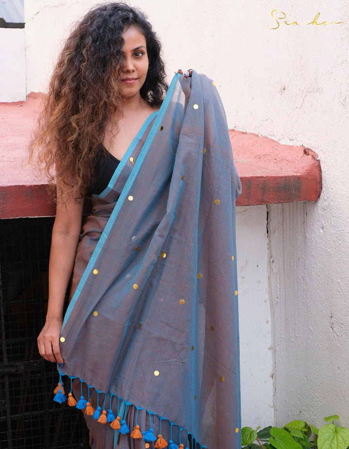 Peacock Blue Saree