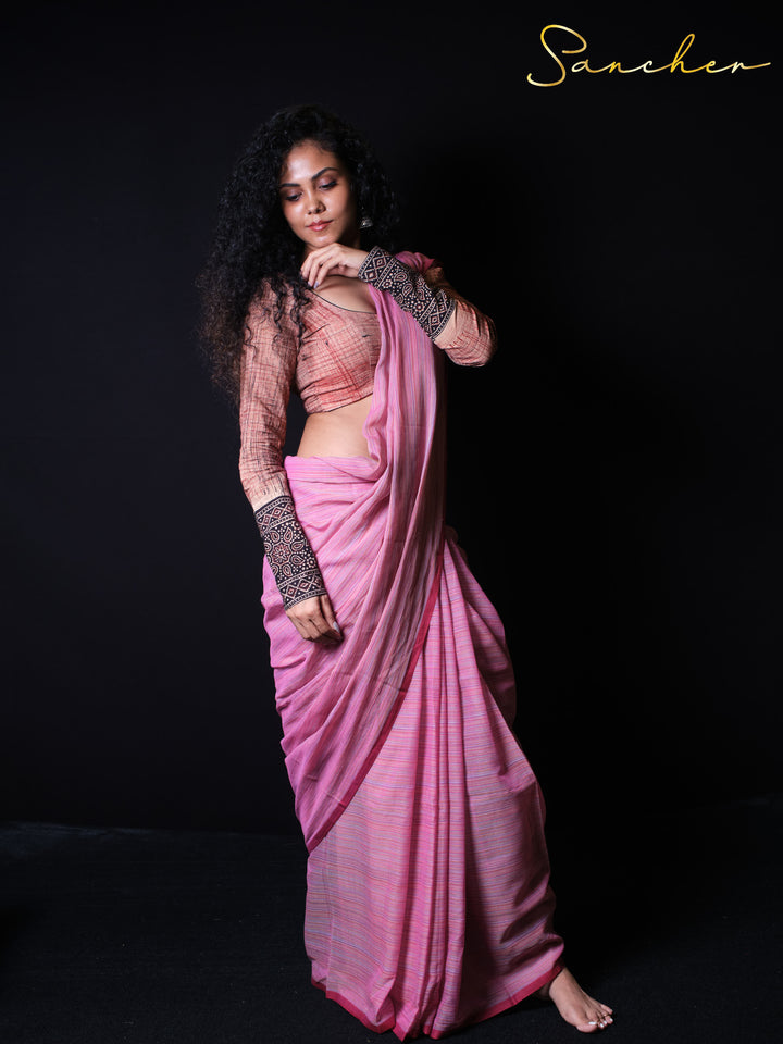 Aqua Whisper Mulmul Cotton Saree