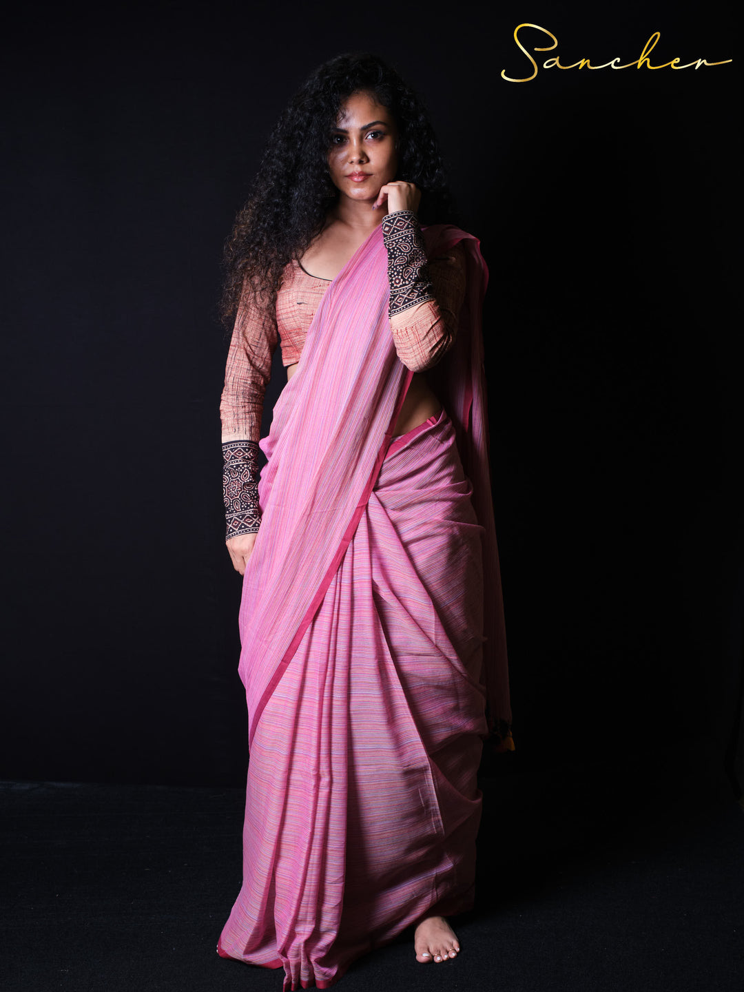 Aqua Whisper Mulmul Cotton Saree