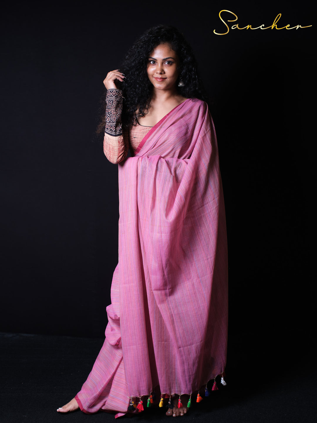 Aqua Whisper Mulmul Cotton Saree