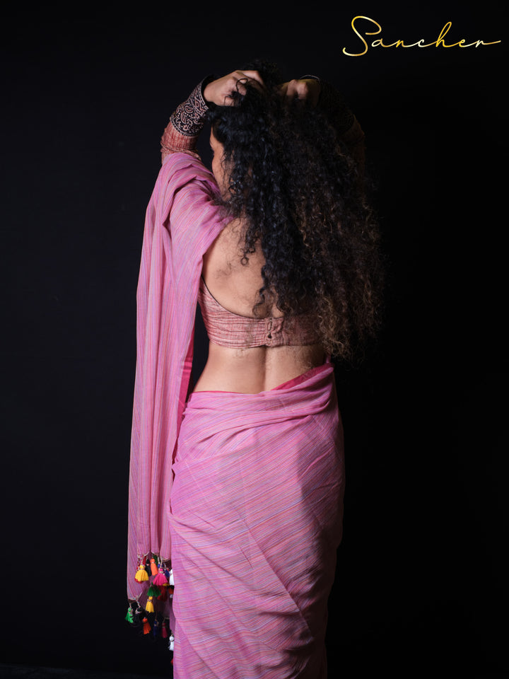 Aqua Whisper Mulmul Cotton Saree