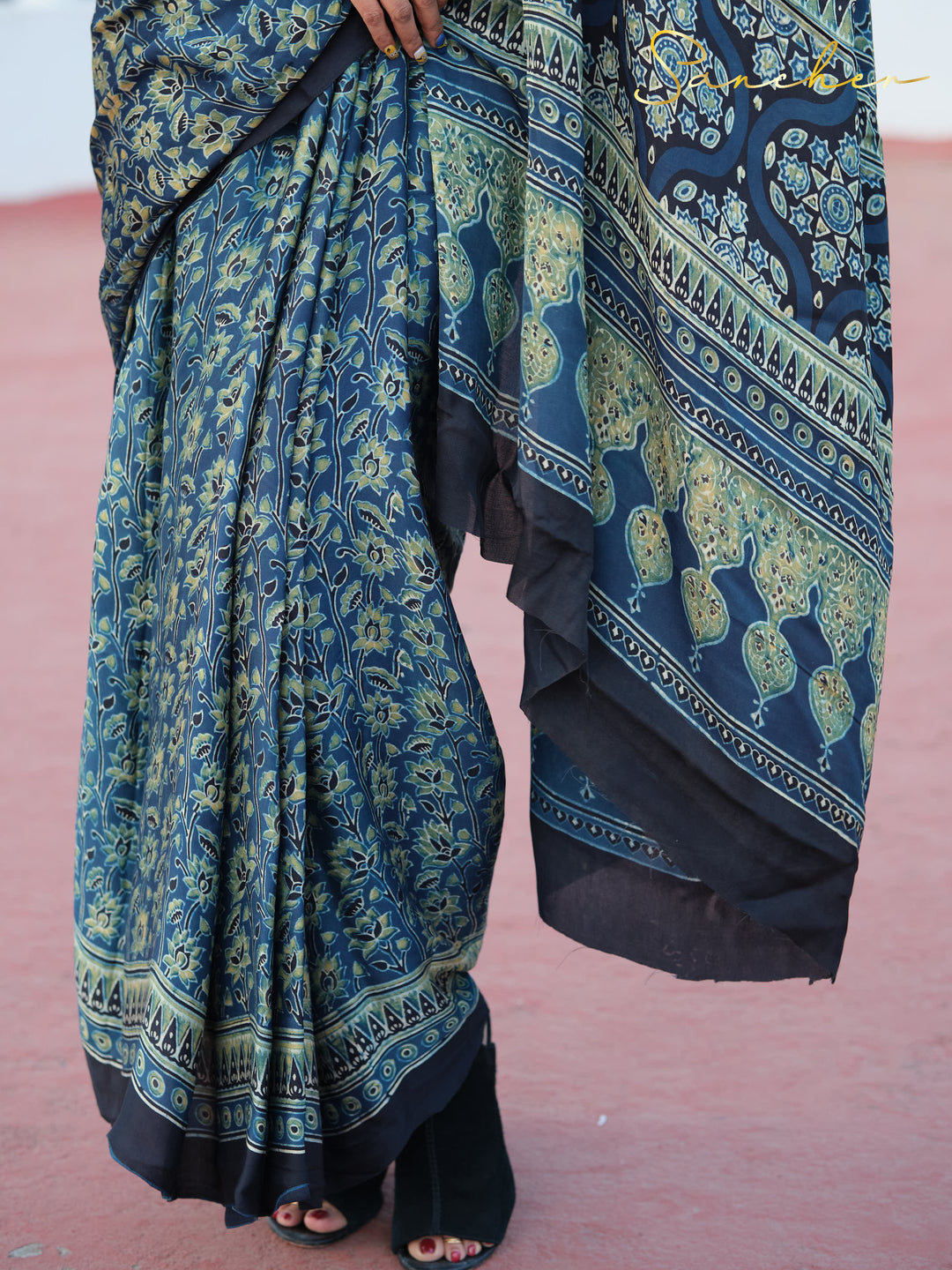 Ethereal ELON Ajark Modal Silk Saree