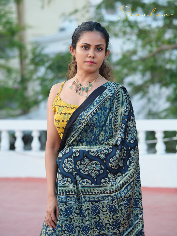 Ethereal ELON Ajark Modal Silk Saree