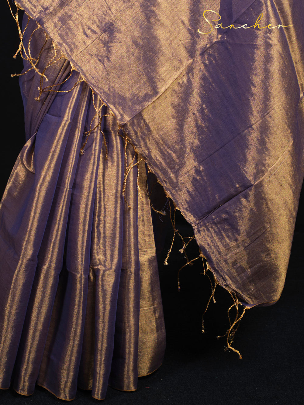 Ethnic Mul Zari saree in royal purple shade perfect for special occasions