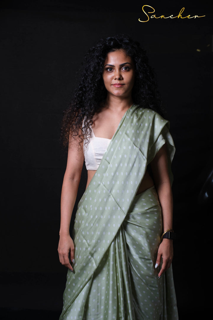 Full length view of Chocolips modal silk saree perfect for women's formal wear