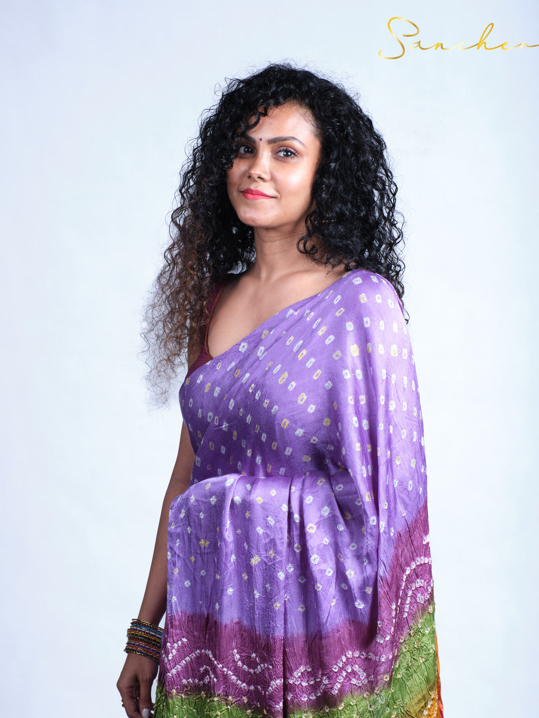 Iris Tie-Dye Modal Silk Saree