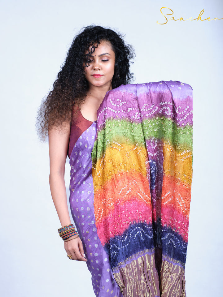 Iris Tie-Dye Modal Silk Saree