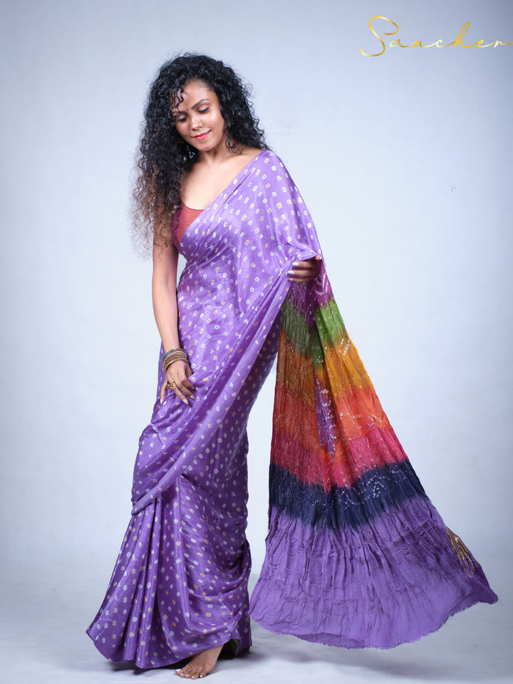 Iris Tie-Dye Modal Silk Saree