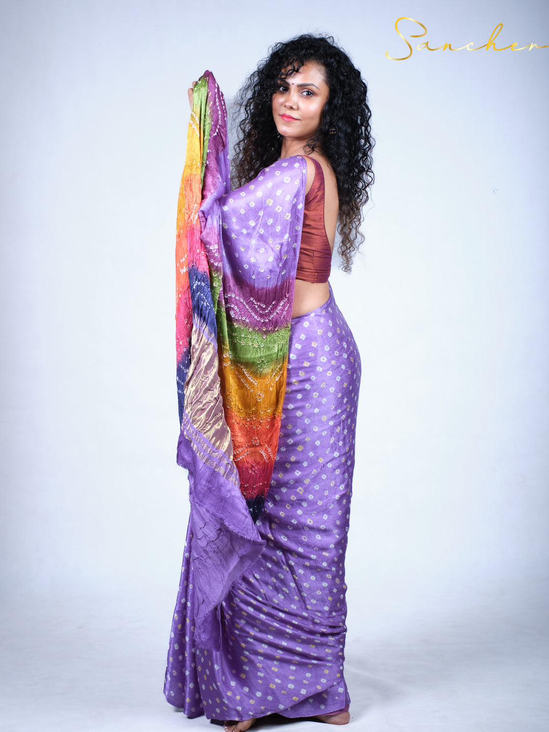 Iris Tie-Dye Modal Silk Saree