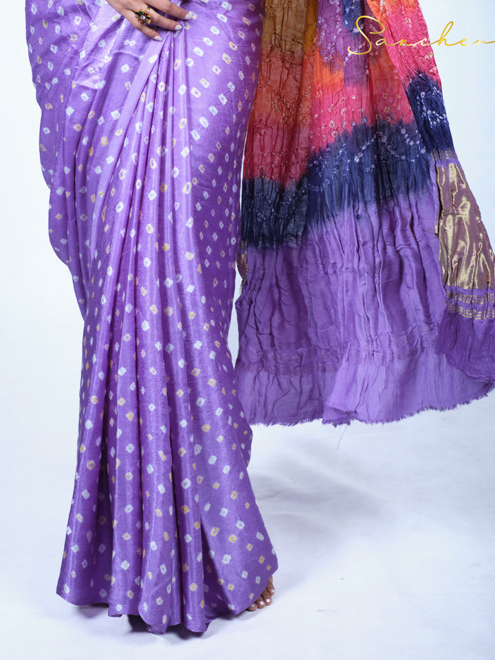 Iris Tie-Dye Modal Silk Saree