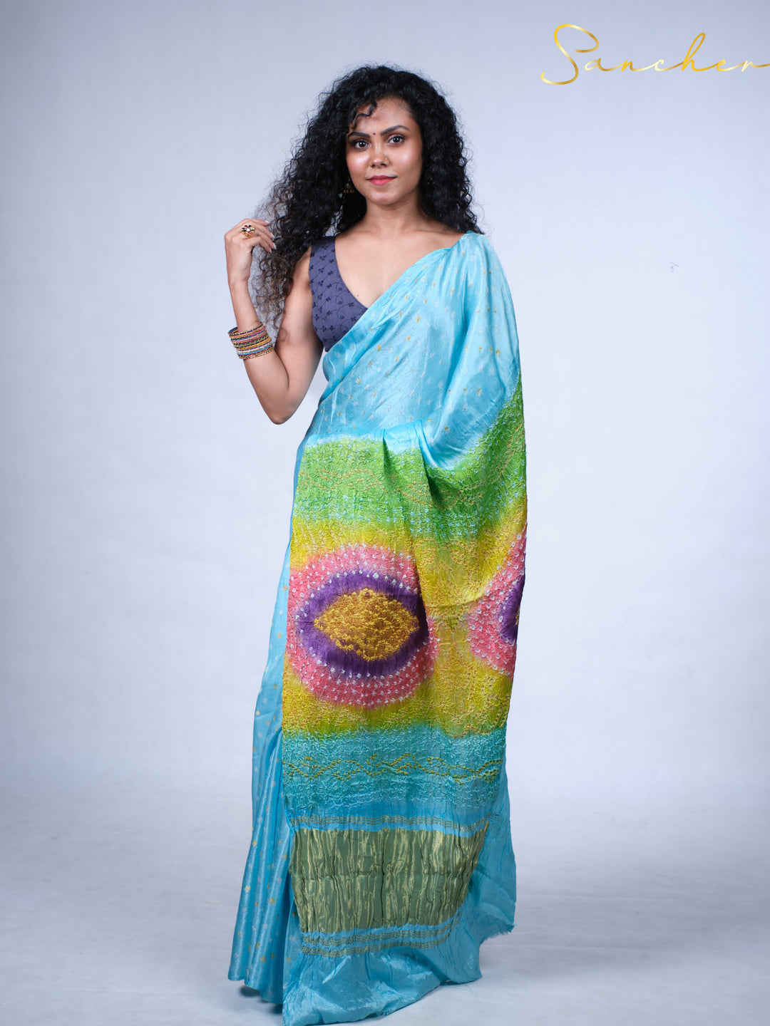 Bright Sky Modal Silk Saree
