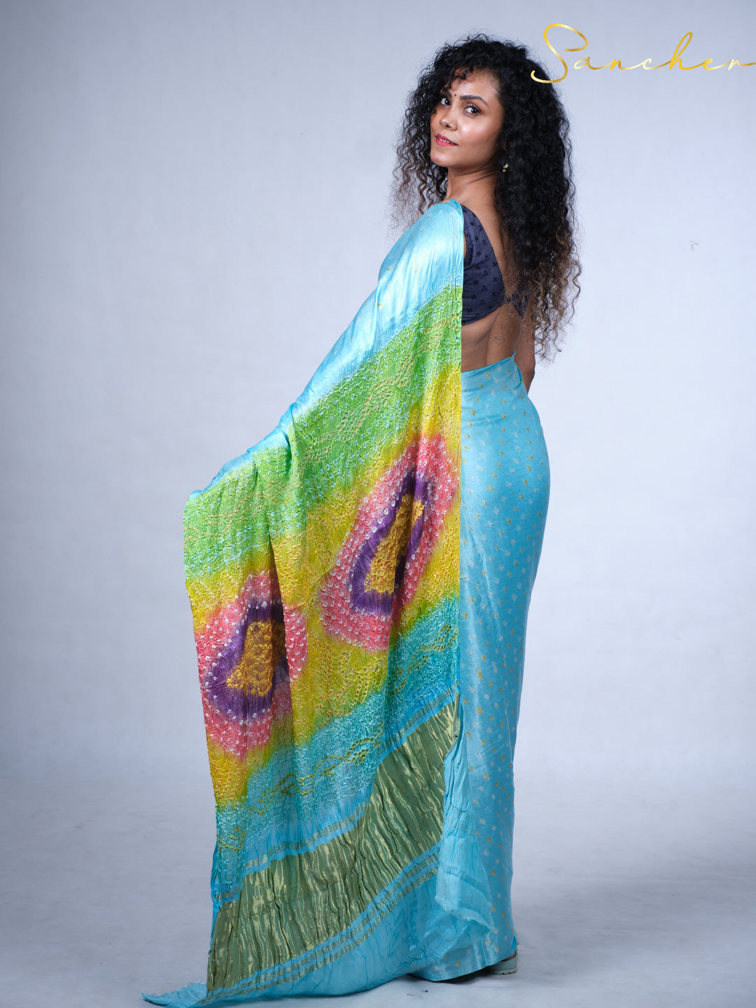 Bright Sky Modal Silk Saree