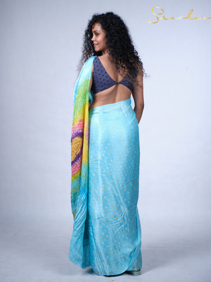 Bright Sky Modal Silk Saree