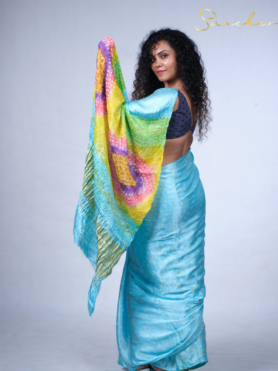 Bright Sky Modal Silk Saree
