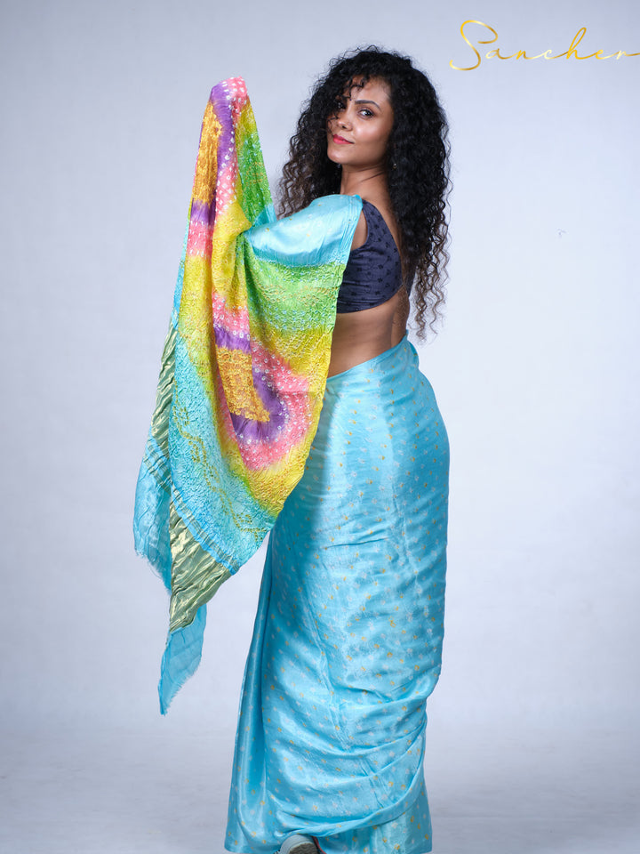 Bright Sky Modal Silk Saree
