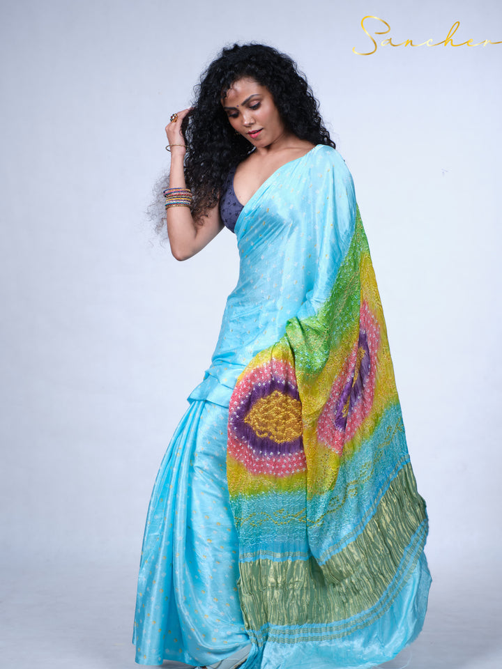 Bright Sky Modal Silk Saree