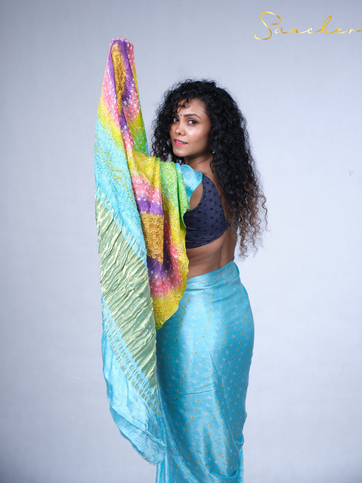 Bright Sky Modal Silk Saree