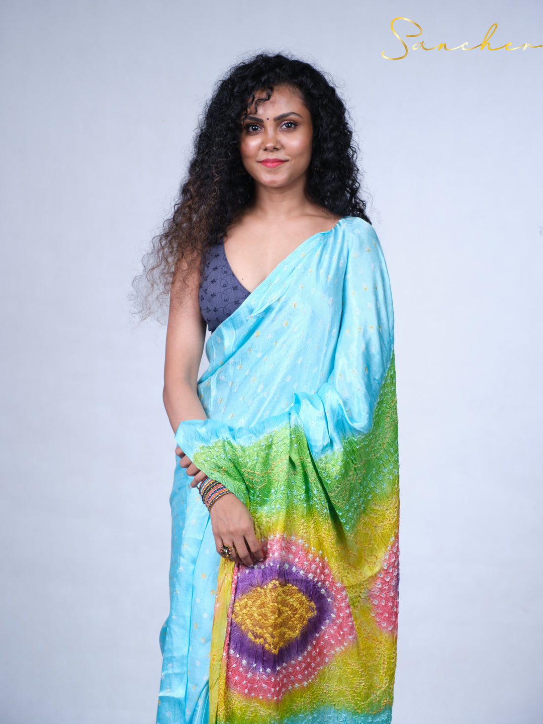 Bright Sky Modal Silk Saree