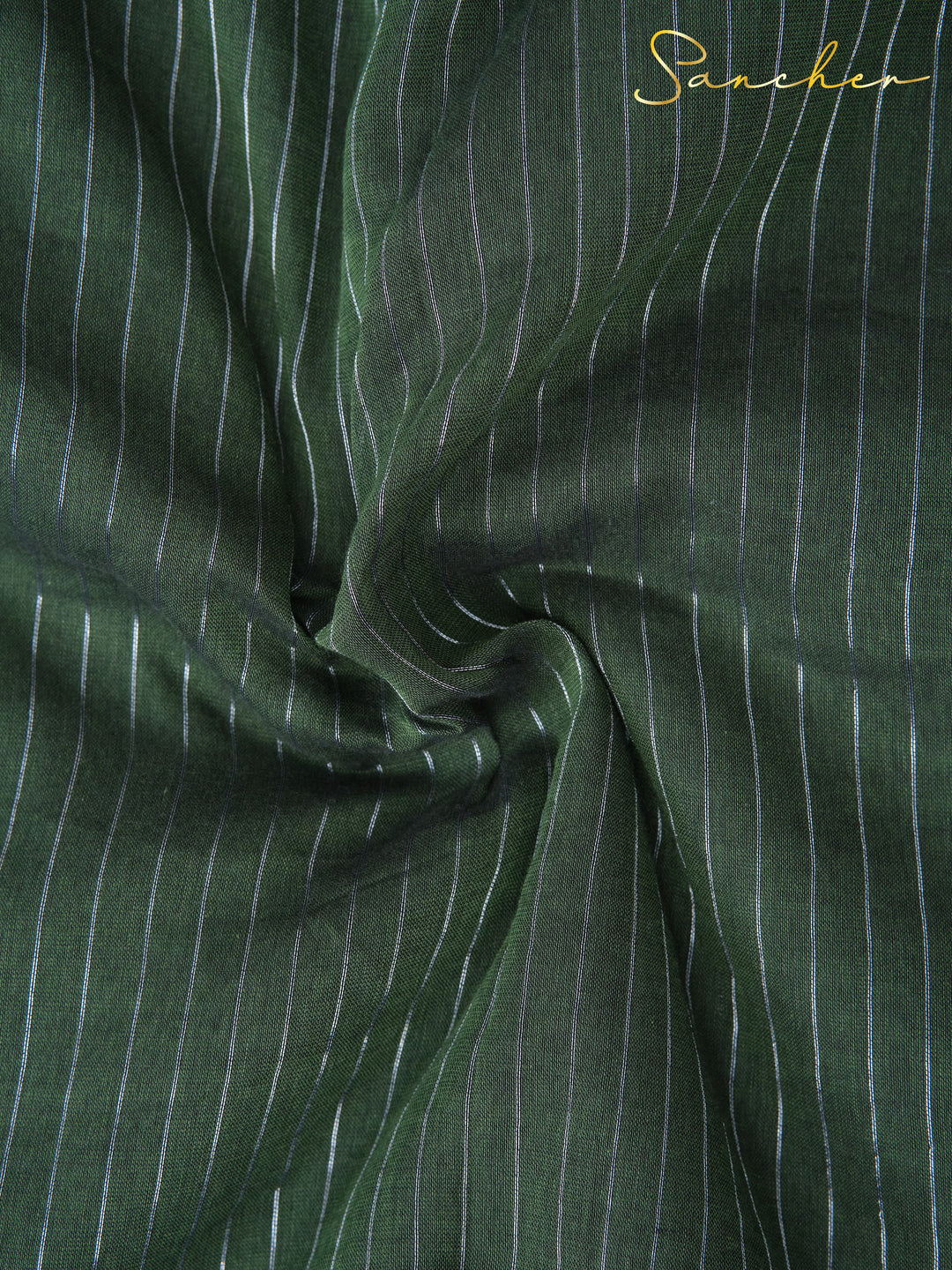 Forest Night Mulmul Cotton Saree