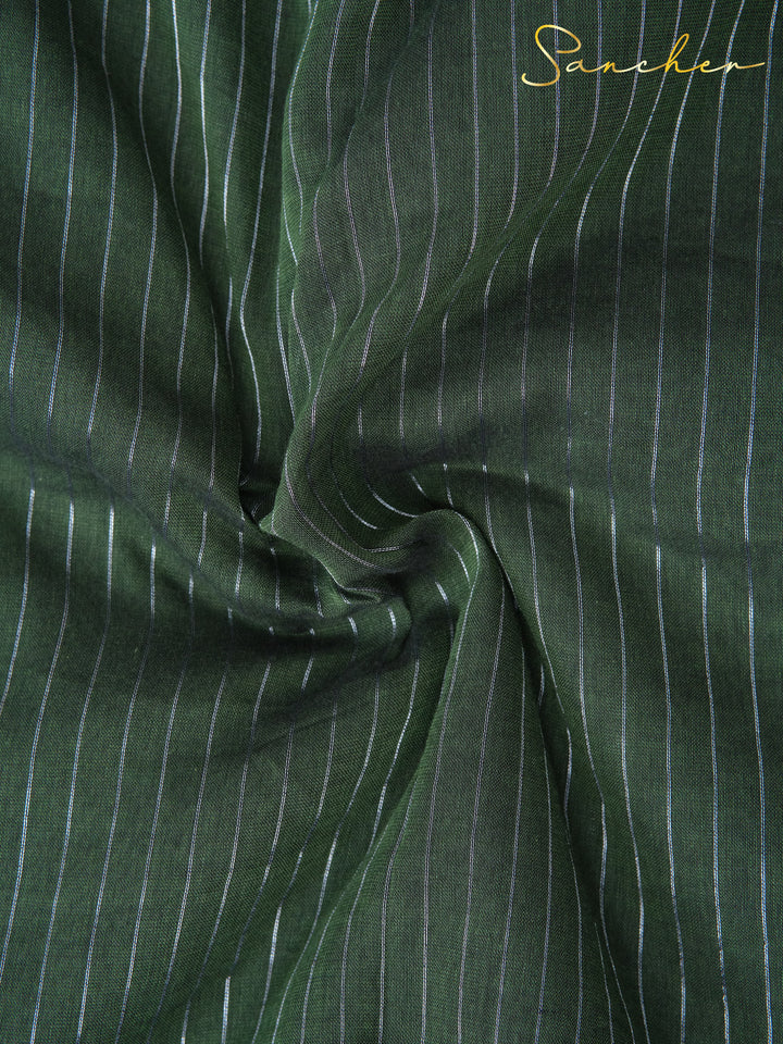 Forest Night Mulmul Cotton Saree