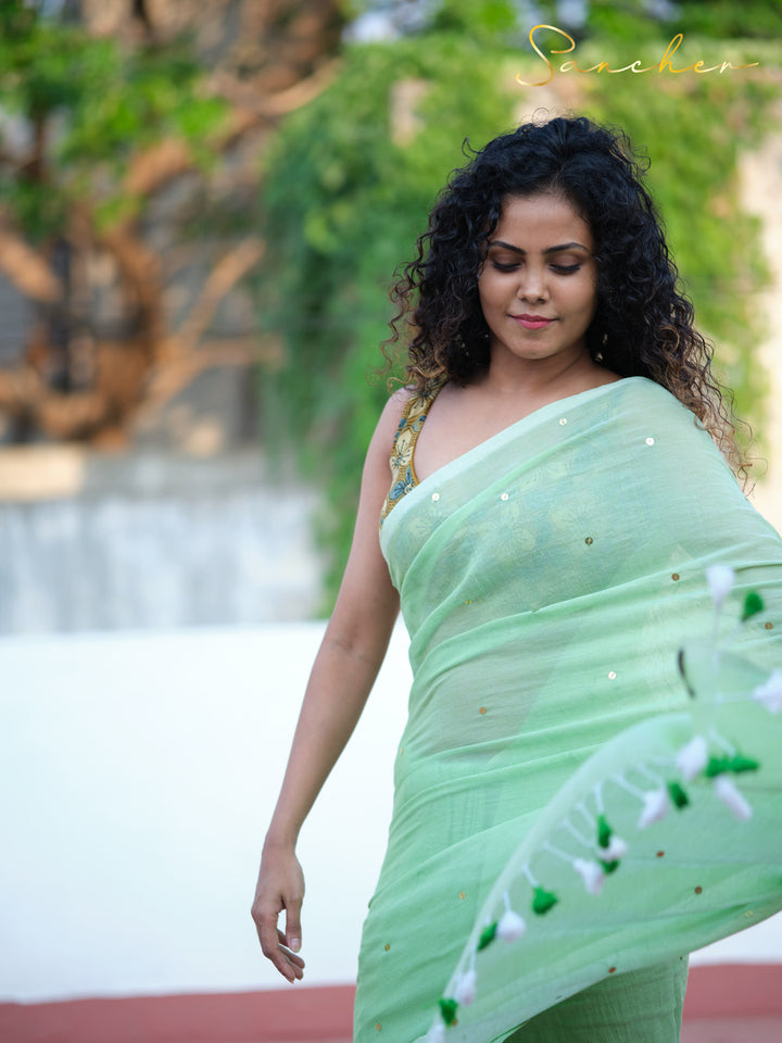 Misty Fresh Mulmul Cotton Saree