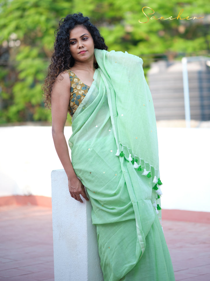 Misty Fresh Mulmul Cotton Saree