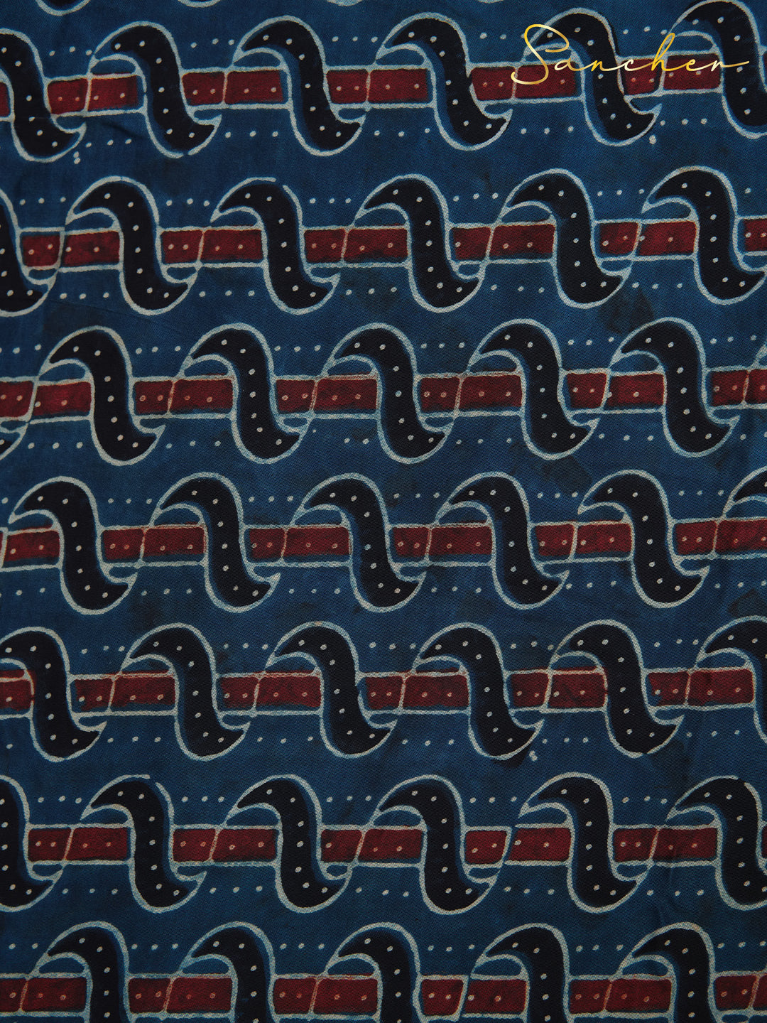 Majestic Mystique Blue Color Ajark Modal Silk Saree