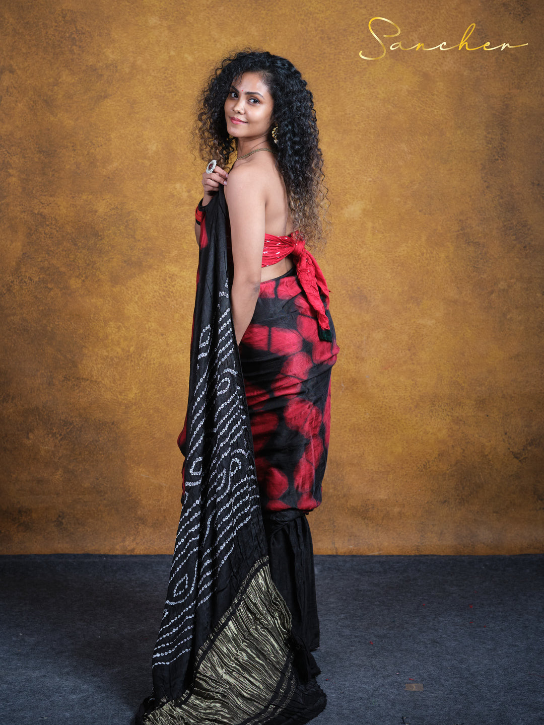 Blackwood Redtail Modal Silk Saree