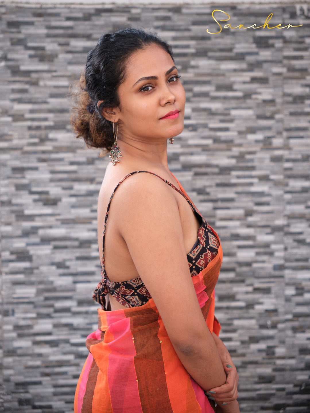 Bricky Mulmul Cotton Saree