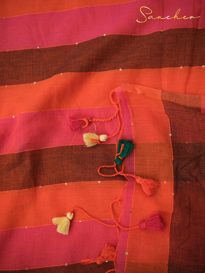 Bricky Mulmul Cotton Saree