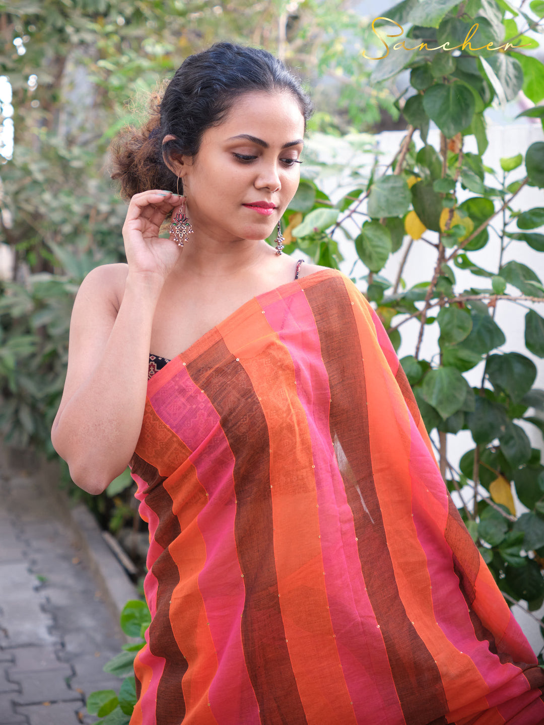 Bricky Mulmul Cotton Saree