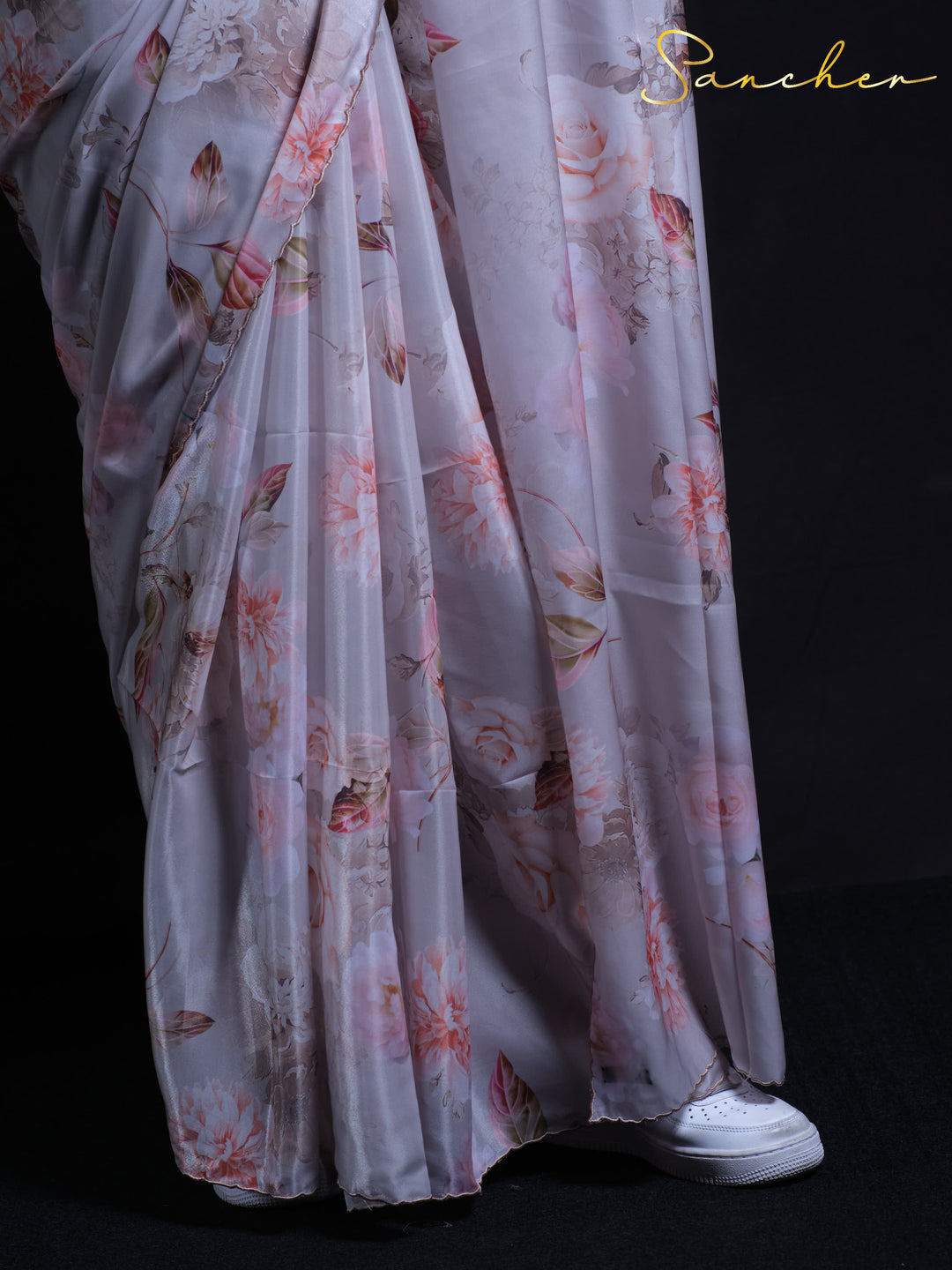 Orchid Dream Satin Silk Saree