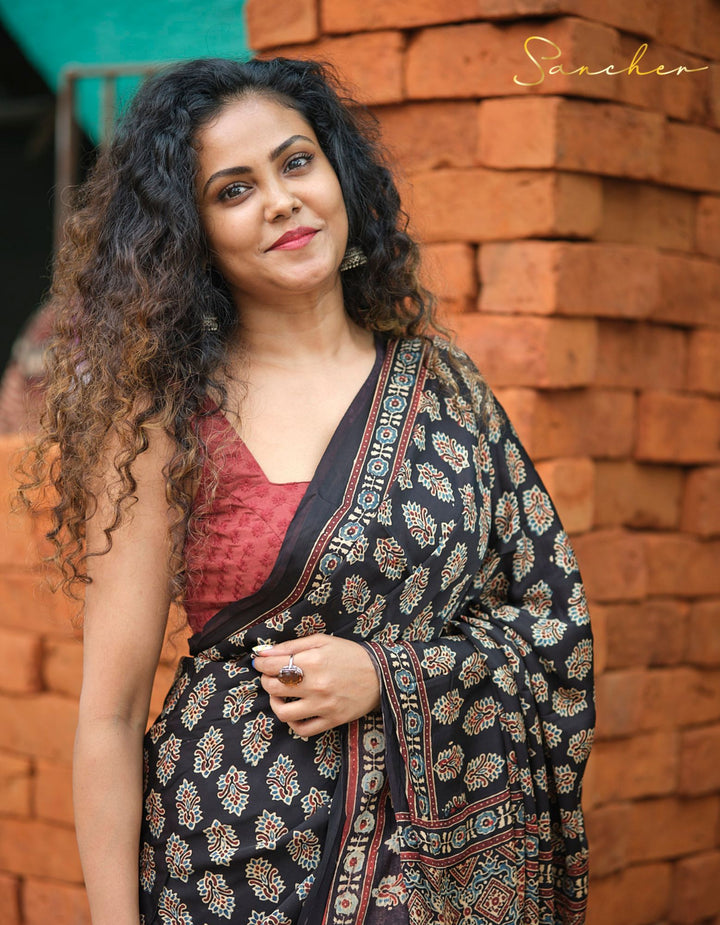 Black Color-Silk Saree