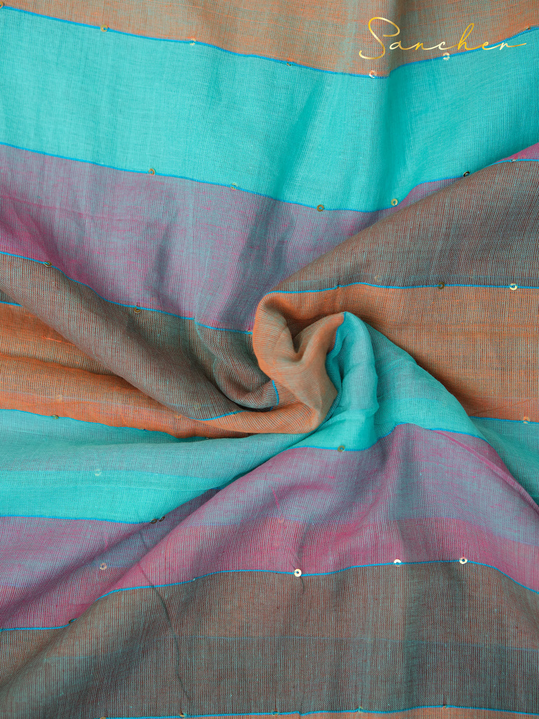 Dark Pastel Mulmul Cotton Saree