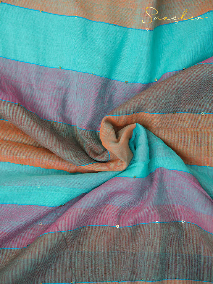 Dark Pastel Mulmul Cotton Saree