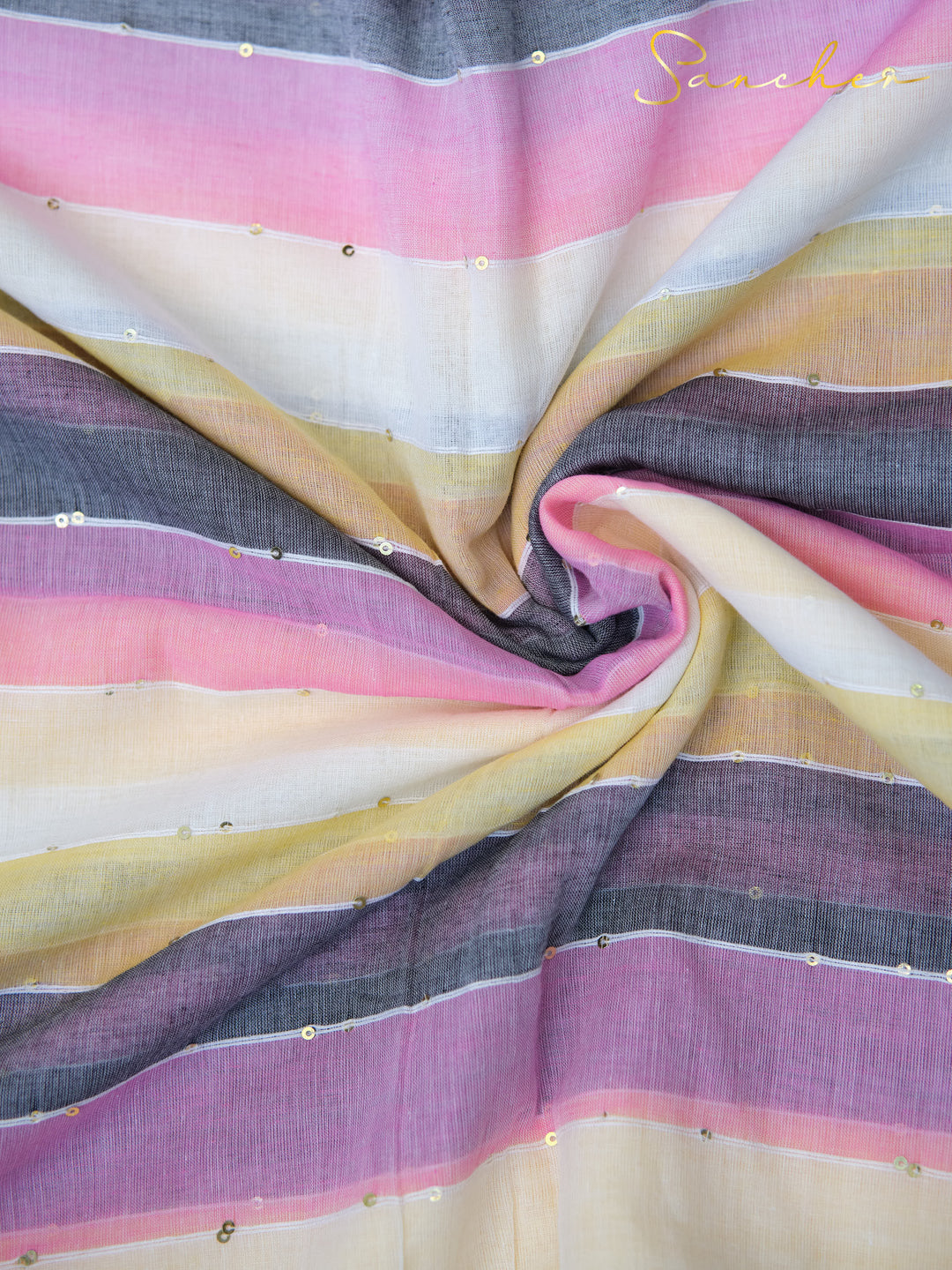 Icecream Multi Color Mulmul Cotton Saree