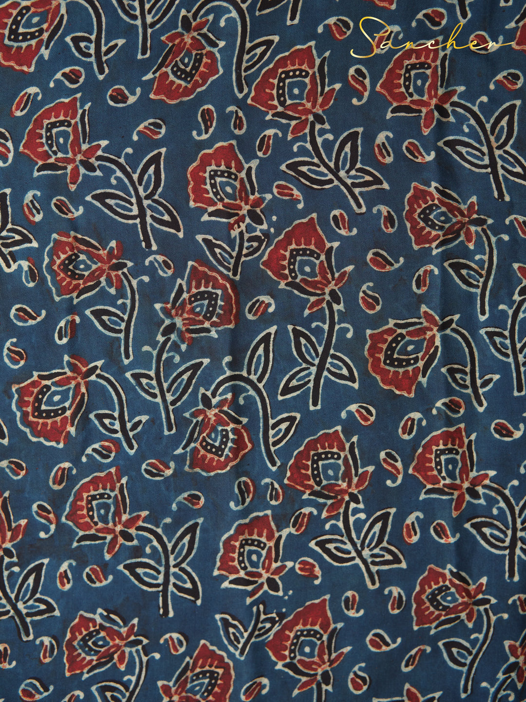 Celestial Charm Ajark Modal Silk Saree