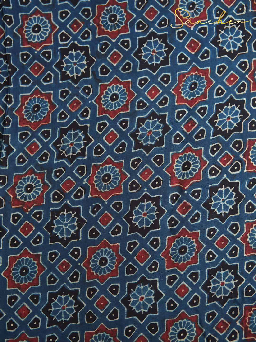 Celestial Charm Ajark Modal Silk Saree