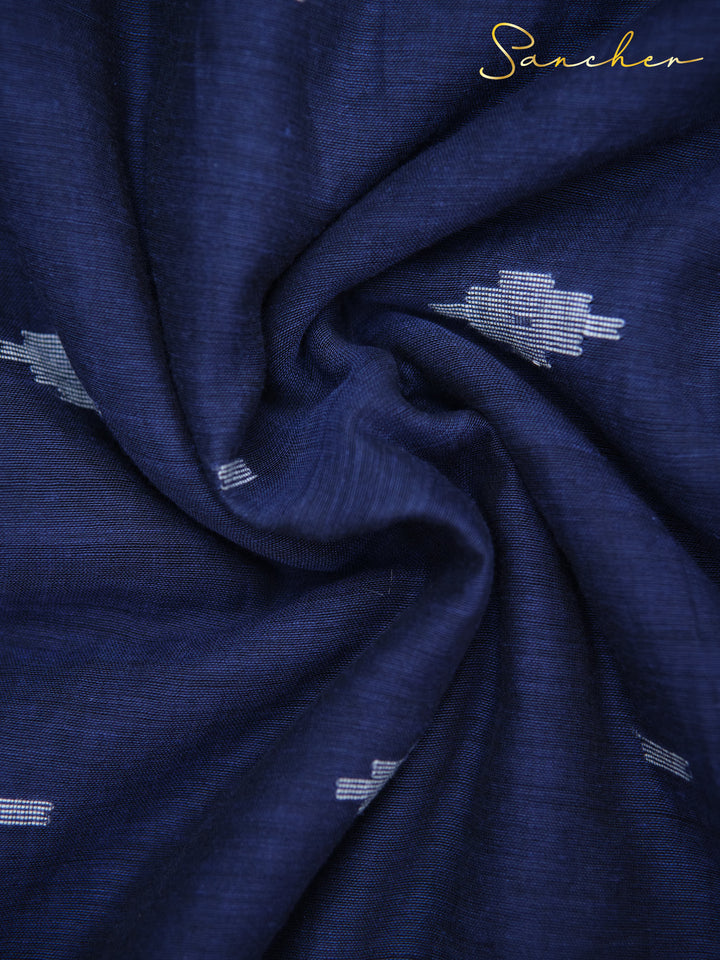 Midnight Mariner Jamdhani Mulmul Cotton Saree