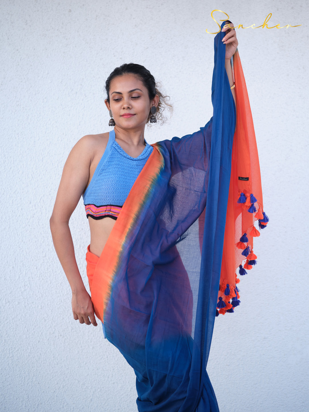 Bubbly Mulmul Cotton Saree